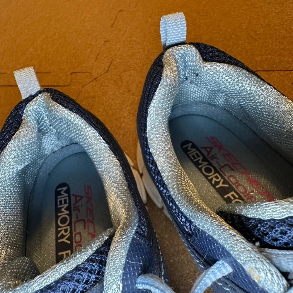 Skechers Synergy Elite Status Navy Blue Sneakers 11963 Womens Size 6.5